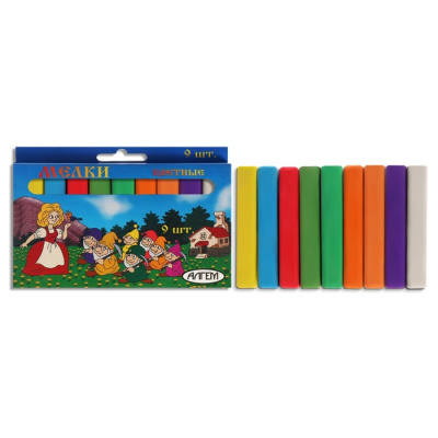 Фото Мел цветной 9шт 9цв для асфальта АЛГЕМ НМЦ-9 от производителя, с доставкой по Хабаровску