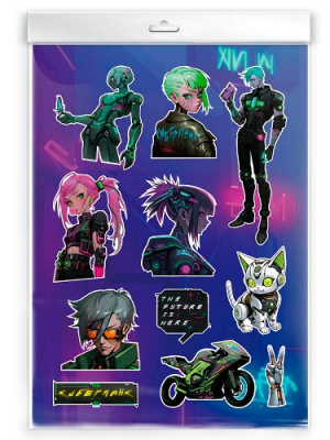 Фото Наклейки Стикеры для фанатов КИБЕРПАНК 67780 от производителя, с доставкой по Хабаровску