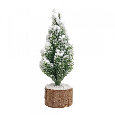 Фото Ель заснеженная на пенечке 15см 6219 от производителя, с доставкой по Хабаровску