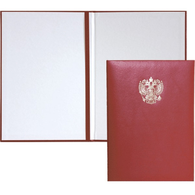 Фото Папка адресная А4 ГЕРБ РФ бумвинил бордовая deVENTE 3078210 от производителя, с доставкой по Хабаровску