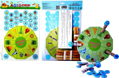 Фото Лото-прищепки Кто что ест? Р2480 от производителя, с доставкой по Хабаровску