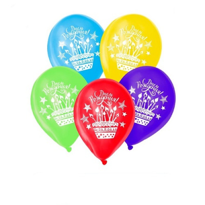 Фото Шар воздушный День рождения пастель 5шт 3562357  от производителя, с доставкой по Хабаровску