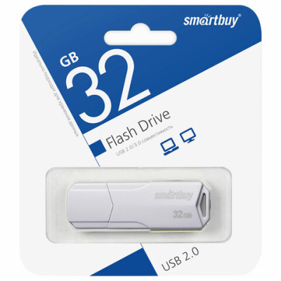Фото Флэш-накопитель 32Gb SMARTBUY Clue белый SB32GBCLU-W 513787 от производителя, с доставкой по Хабаровску