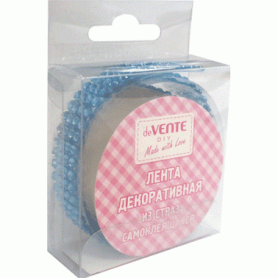 Фото Клейкая лента со стразами 16ммх50см deVENTE бирюзовая 9040220 от производителя, с доставкой по Хабаровску