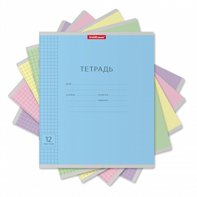 Фото Тетрадь 12л клетка ErichKrause Классика Visio ассорти 35205 от производителя, с доставкой по Хабаровску