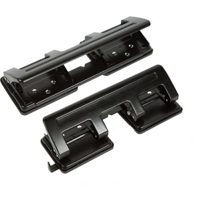 Фото Дырокол 20л с линейкой Attomex 4 отверстия черный 4020008 от производителя, с доставкой по Хабаровску