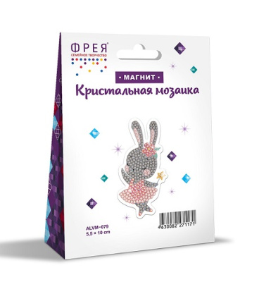 Фото Алмазная мозайка-магнит ФРЕЯ Зайка 5,5х10см ALVM-079 от производителя, с доставкой по Хабаровску
