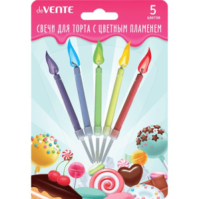 Фото Набор свечей для торта deVENTE Color flame 9060800 от производителя, с доставкой по Хабаровску