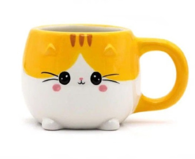 Кружка керамическая 450гр Cat orange FC210351