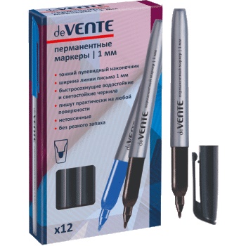 Фото Маркер перм 1мм черный пулевидный deVENTE 5043800 от производителя, с доставкой по Хабаровску