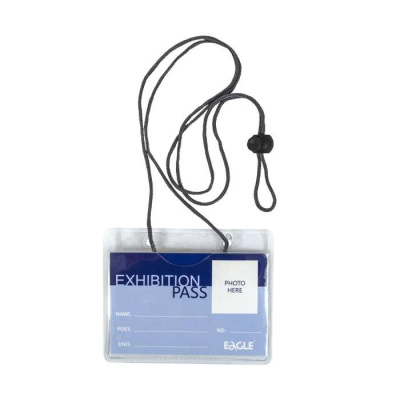Фото Бейдж горизонтальный 115х85мм на шнурке прозрачный Eagle EC004-1 от производителя, с доставкой по Хабаровску