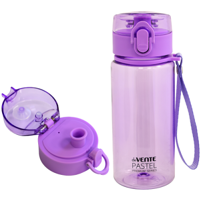 Бутылка для напитков 400мл deVENTE Pastel пластиковая с диффузором прозрачная сиреневый 8090338