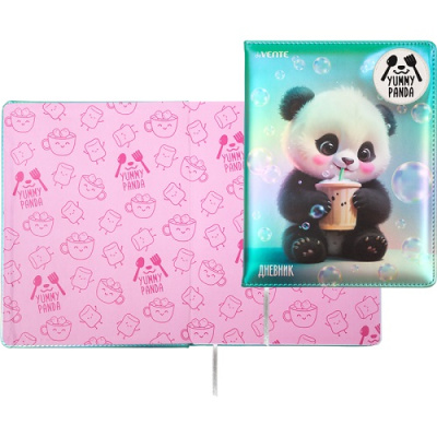 Фото Дневник школьный 1-11кл 48л А5 deVENTE Yummy Panda 2020534 от производителя, с доставкой по Хабаровску
