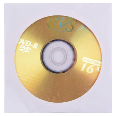 Фото Диск DVD-R VS 4,7Gb 16x бумажный конверт (1шт) 511555 от производителя, с доставкой по Хабаровску
