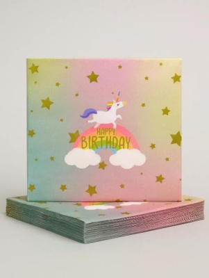 Фото Салфетки бумажные 10 шт Happy rainbow day 33х33см AI0263 от производителя, с доставкой по Хабаровску