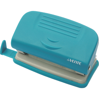 Фото Дырокол 10л с линейкой deVENTE Neon голубой 4020324 от производителя, с доставкой по Хабаровску