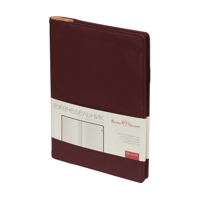 Фото Еженедельник А5 без дат Bruno Visconti CONCEPT 128стр иск кожа бордовый 3-322/02 от производителя, с доставкой по Хабаровску