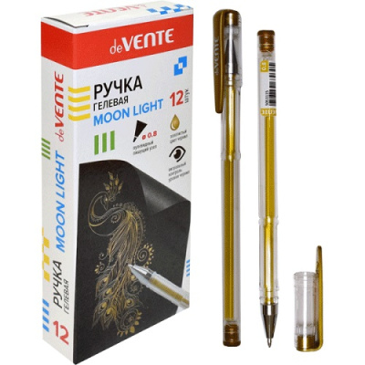 Фото Ручка гел 0,8 золотая deVENTE Moonlight 5051115 от производителя, с доставкой по Хабаровску