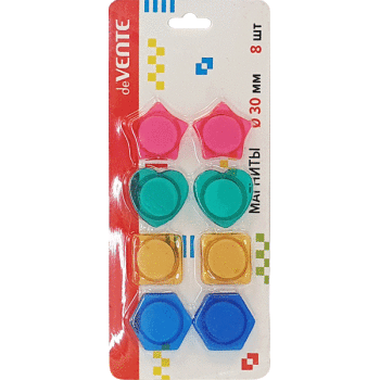 Фото Магнит для доски 3см 8шт deVENTE Фигуры 6021002 от производителя, с доставкой по Хабаровску