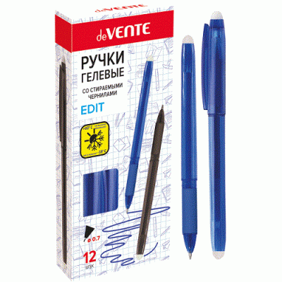 Фото Ручка гел 0,7 синяя с грипом Пиши-стирай deVENTE Edit 5051790 от производителя, с доставкой по Хабаровску