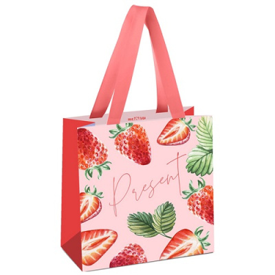 Фото Пакет подарочный 20х20х10см MESHU Strawberry матовая ламинация MS_45782 от производителя, с доставкой по Хабаровску