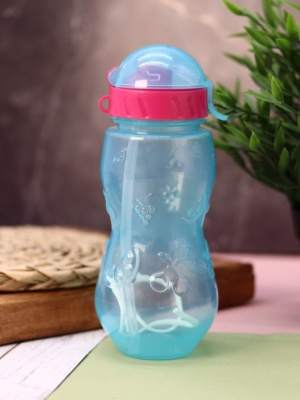 Бутылка с трубочкой 400мл Fruit blue БКА-467-01