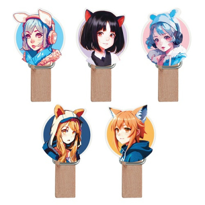 Фото Набор зажимов для бумаг 7мм деревянные 10шт MESHU Neko MS_55483  от производителя, с доставкой по Хабаровску