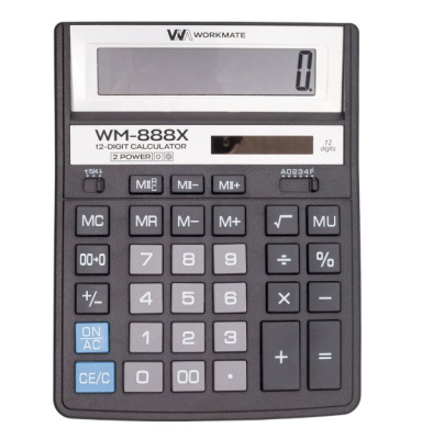 Фото Калькулятор Workmate WM-888X (12 разрядный) чёрный 15-5681 от производителя, с доставкой по Хабаровску