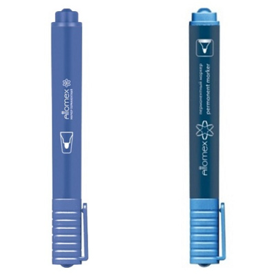 Фото Маркер перм 3мм синий пулевидный Attomex 5043302/5043500 от производителя, с доставкой по Хабаровску