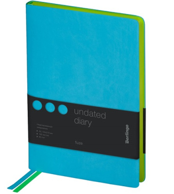 Фото Ежедневник А5 без дат Berlingo Fuze 272стр иск кожа цв срез бирюзовый UD0_87501 от производителя, с доставкой по Хабаровску