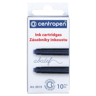 Фото Картридж перьевой длинный Centropen 10шт синий 1 0019 1002 / 1 0019 1001 от производителя, с доставкой по Хабаровску