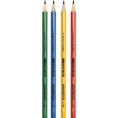 Фото Карандаш чернографитный HB без ластика deVENTE АРХИТЕКТОР ассорти 5032705 от производителя, с доставкой по Хабаровску