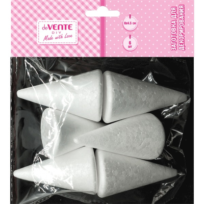 Фото Набор из пенополистирола deVENTE Конусы 80x45мм 6шт 8003921 от производителя, с доставкой по Хабаровску