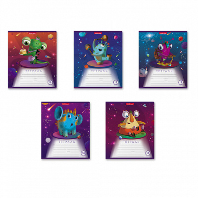 Фото Тетрадь 18л линейка ErichKrause Cosmic Monsters 51420 от производителя, с доставкой по Хабаровску
