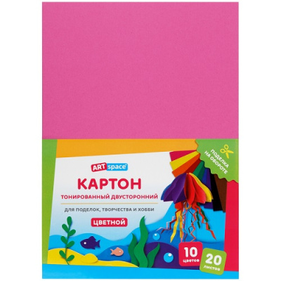 Фото Набор цв картона А4 20л 10цв тонированный ArtSpace КТ10А4_37988 от производителя, с доставкой по Хабаровску