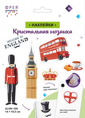 Фото Алмазная мозайка-наклейки ФРЕЯ Англия 14х19,5см ALVN-109 от производителя, с доставкой по Хабаровску