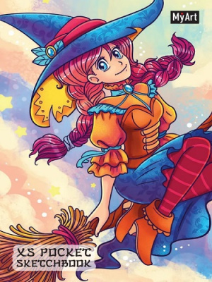 Фото Скетчбук 48л А6 на склейке MyArt XS Pocket Аниме Маленькая ведьмочка 48-8361 от производителя, с доставкой по Хабаровску