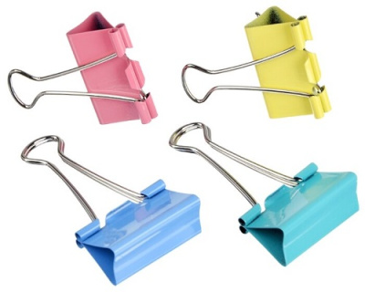 Фото Зажим для бумаг 32мм цветной 1шт 4131316 от производителя, с доставкой по Хабаровску