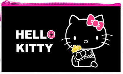 Фото Пенал Centrum Hello Kitty 20,5x10,8см прямоугольный плоский текстиль 75960 от производителя, с доставкой по Хабаровску