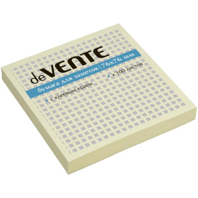 Фото Липкий блок 76х76мм 100л желтый пастель deVENTE 2010325 от производителя, с доставкой по Хабаровску