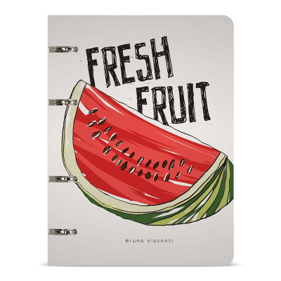 Фото Тетрадь 80л А5 клетка на кольцах со смен блоком FRESH & FRUITY 7-80-632/02  от производителя, с доставкой по Хабаровску