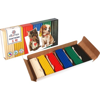 Фото Пластилин 6цв 90г классический Attomex 8042812 от производителя, с доставкой по Хабаровску