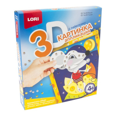 Фото Аппликация пайетками 3D Мышка Пм-006 от производителя, с доставкой по Хабаровску