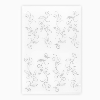 Фото Термоаппликация из страз Узор 8шт на листе белая 2663344 от производителя, с доставкой по Хабаровску