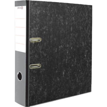 Фото Папка-регистратор 75мм картон Attomex Lite мрамор черная собранная  3090917 от производителя, с доставкой по Хабаровску