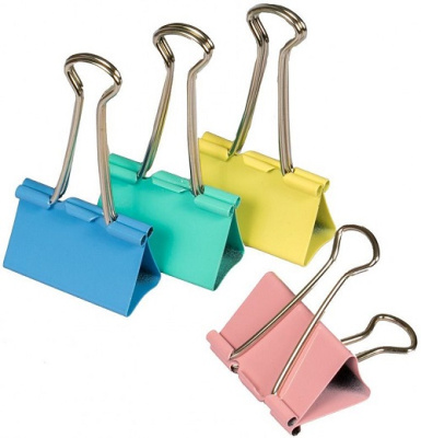 Фото Зажим для бумаг 41мм цветной 1шт 4131317 от производителя, с доставкой по Хабаровску