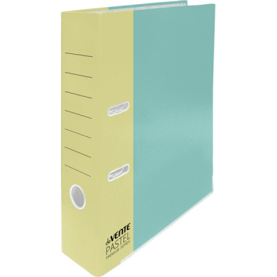 Фото Папка-регистратор 75мм ламинированная deVENTE Pastel бирюзовая желтый корешок 3091917 от производителя, с доставкой по Хабаровску