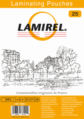 Фото Пленка для ламинирования  Lamirel А4, 100мкм, 25 шт., шт от производителя, с доставкой по Хабаровску