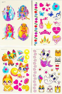 Фото Тату-переводилки для девочек ассорти 4949818/8002158 от производителя, с доставкой по Хабаровску