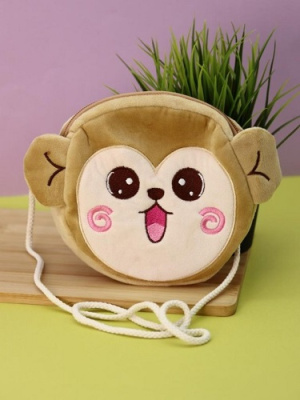 Сумочка плюшевая Обезьянка коричневая 80P-007